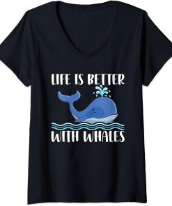 Womens Funny Orca Lover Graphic for Women Men Kids Orca Lover V-Neck T-Shirt