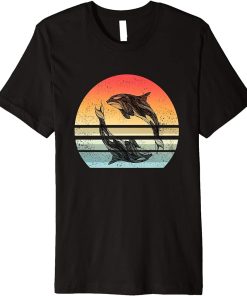 Retro Orca Killer Whale Shirt Whale Gifts for Women Men Premium T-Shirt