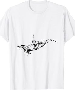 Orca Motif Whale Ocean Predator Animals Design Orcas T-Shirt