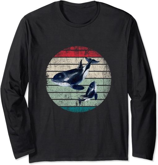 Colorful Orca Long Sleeve T-Shirt